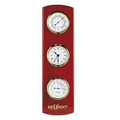 Rosewood Weather Station Wall Clock